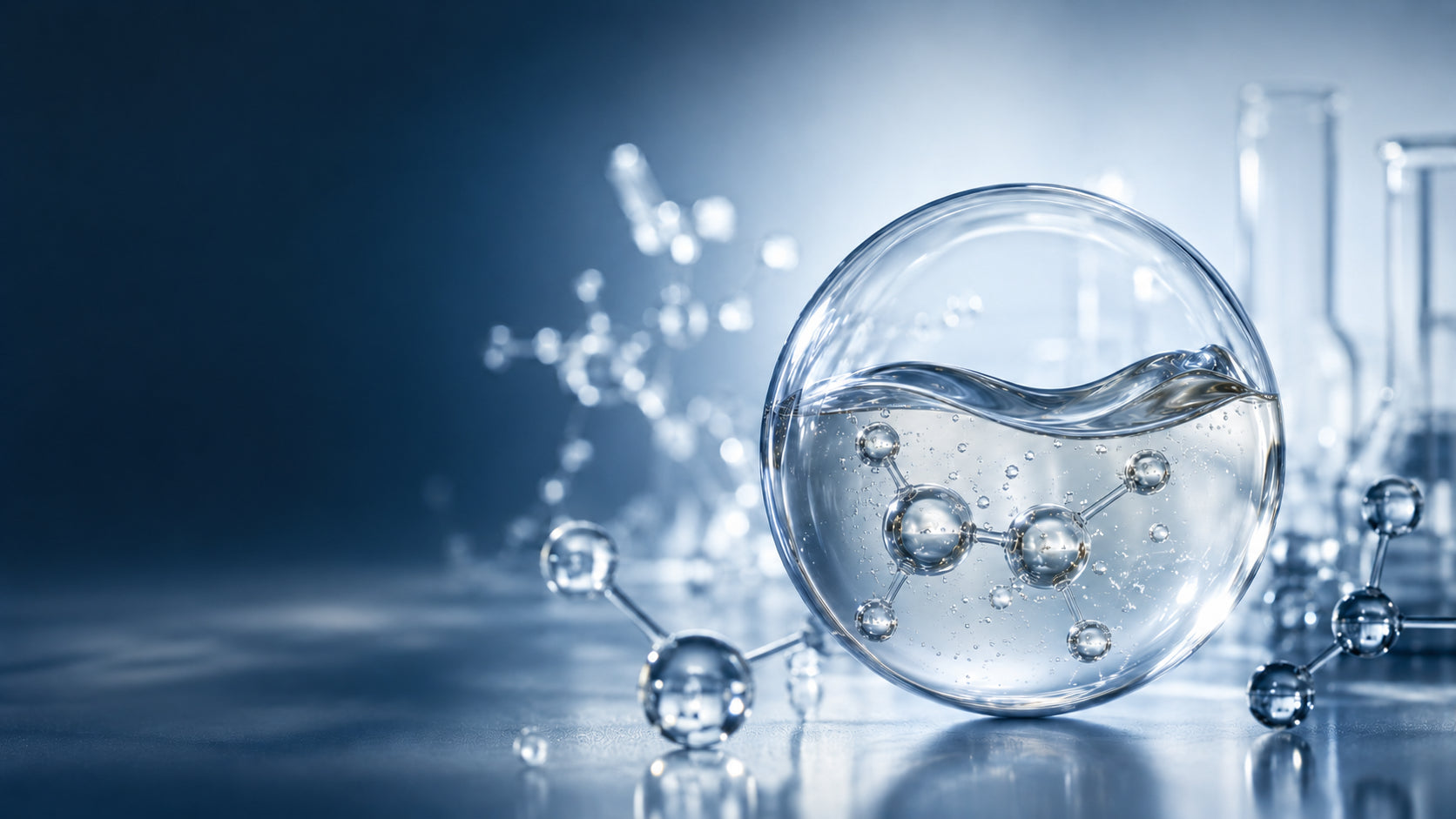 Laboratorio con cápsulas de omega-3
